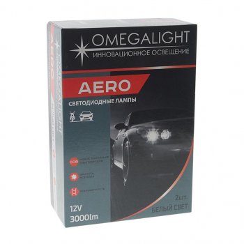 1 879 р. Лампа светодиодная 12V HB4 P22d 3000Lm (2шт.) Aero OMEGALIGHT OMEGALIGHT olledhb4aero-2  с доставкой в г. Кемерово. Увеличить фотографию 3