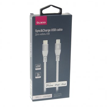 1 579 р. Кабель iPhone (5-)-USB Type C 1.2м OLMIO OLMIO olm-041659  с доставкой в г. Кемерово. Увеличить фотографию 2