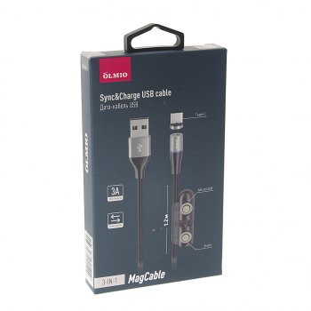 739 р. Кабель iPhone (5-)micro USBUSB Type C 1.2м OLMIO OLMIO olm-041662  с доставкой в г. Кемерово. Увеличить фотографию 3