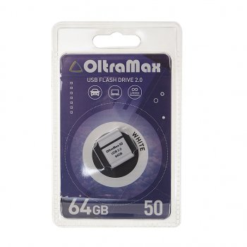 549 р. Карта памяти USB 64GB OLTRAMAX OLTRAMAX om-64gb-50-white  с доставкой в г. Кемерово. Увеличить фотографию 1