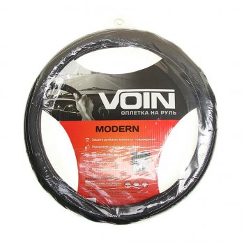 729 р. Оплетка руля (M) 37-39см черная экокожа Modern VOIN VOIN oplv0301  с доставкой в г. Кемерово. Увеличить фотографию 1