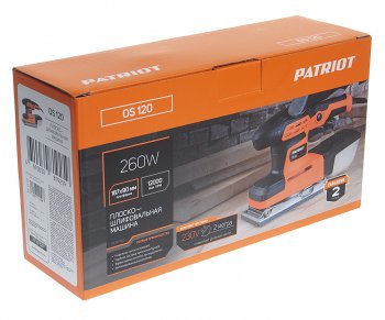 4 999 р. Машина виброшлифовальная 260Вт 230х93мм 12000колмин PATRIOT PATRIOT os 120  с доставкой в г. Кемерово. Увеличить фотографию 6