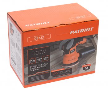4 099 р. Машина шлифовальная эксцентриковая 300Вт 125мм 5000-12000обмин. PATRIOT PATRIOT os 122  с доставкой в г. Кемерово. Увеличить фотографию 3