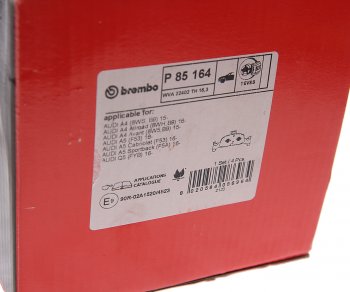 13 449 р. Колодки тормозные передние (4шт.) BREMBO Audi Q5 FY дорестайлинг (2017-2020)  с доставкой в г. Кемерово. Увеличить фотографию 3