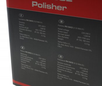 12 399 р. Машина полировальная 1200Вт 150180мм 450-1700обмин. STATUS STATUS pa150ce  с доставкой в г. Кемерово. Увеличить фотографию 6