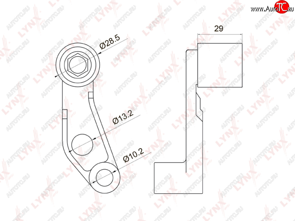759 р. Ролик ГРМ VW Bora,Caddy,Golf,Polo AUDI A2 SEAT SKODA (1.41.6) обводной (с кронштейном) LYNX LYNX pb3030  с доставкой в г. Кемерово