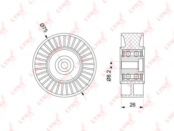 1 599 р. Натяжитель приводного ремня VW Passat,Phaeton,Touareg AUDI A4,A6,A8,Q5,Q7 (3.0 TDI) (04-) LYNX LYNX pb5280  с доставкой в г. Кемерово. Увеличить фотографию 1