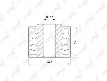 729 р. Ролик приводного ремня PEUGEOT 206 (98-01) (1.9),306 CITROEN Xsara (99-05) обводной LYNX LYNX pb7110  с доставкой в г. Кемерово. Увеличить фотографию 1