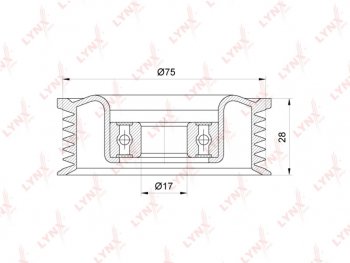 1 379 р. Ролик приводного ремня MAZDA 2,3 (03-) (1.31.6) натяжителя LYNX LYNX pb7233  с доставкой в г. Кемерово. Увеличить фотографию 4