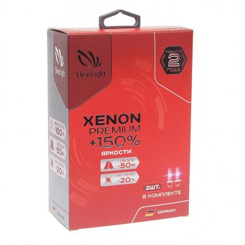 1 789 р. Лампа ксеноновая H1 P14.5s 5000K +150% бокс (2шт.) Premium CLEARLIGHT CLEARLIGHT pcl h10 150-2xp  с доставкой в г. Кемерово. Увеличить фотографию 2