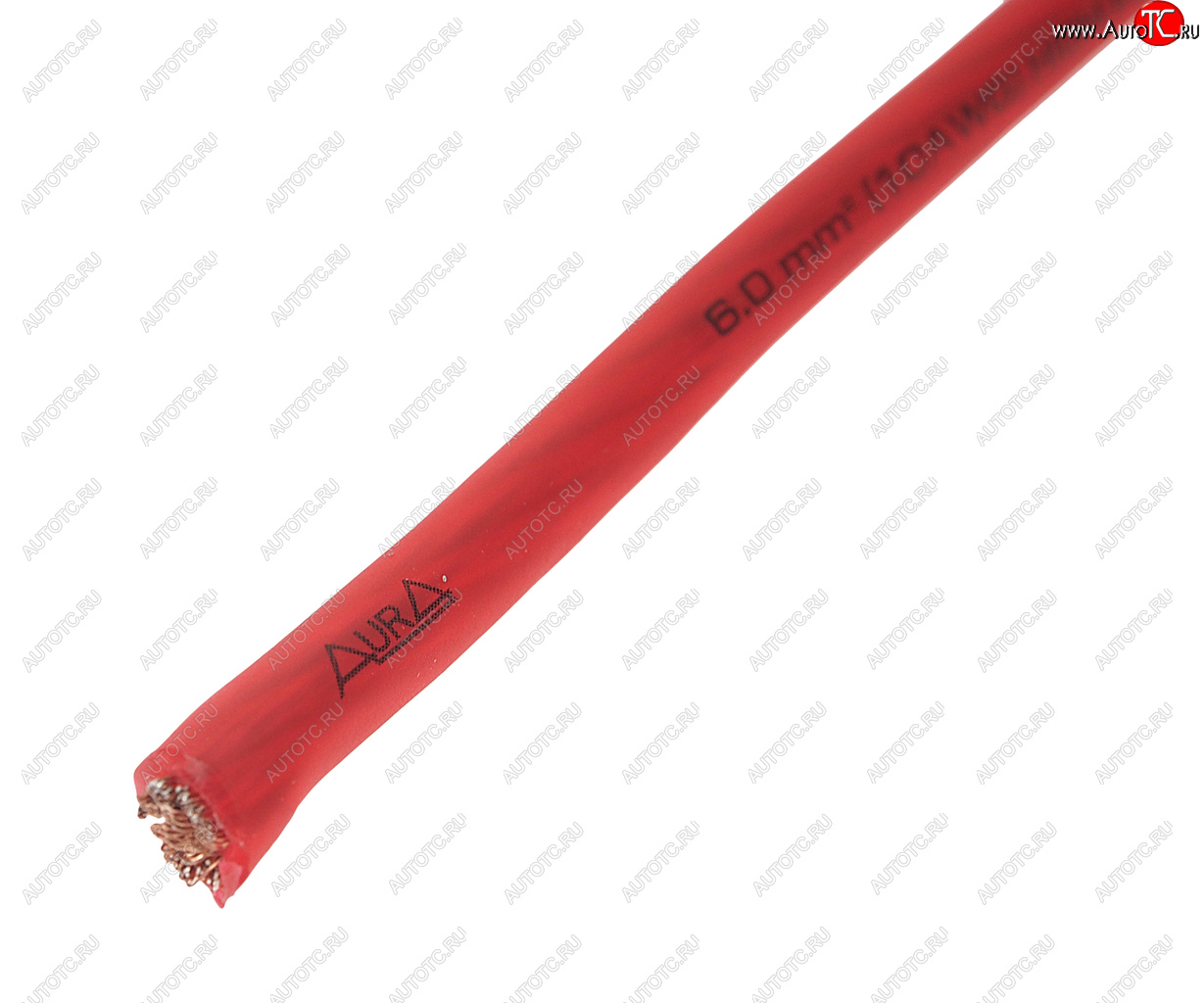 81 р. Кабель силовой 10Ga (6мм) 1м красный AURA AURA pcs-306r 75м  с доставкой в г. Кемерово