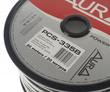 469 р. Кабель силовой 2Ga (35мм) 1м черный AURA AURA pcs-335b 20м  с доставкой в г. Кемерово. Увеличить фотографию 2