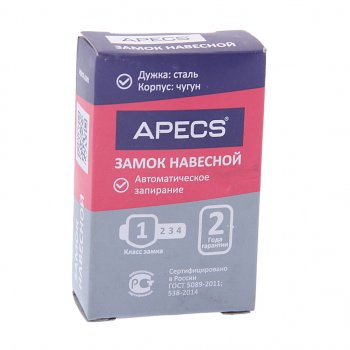 189 р. Замок навесной 40мм APECS APECS pd-03-40  с доставкой в г. Кемерово. Увеличить фотографию 2