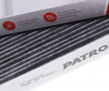 1 449 р. Фильтр воздушный салона HYUNDAI Santa Fe (18-) угольный PATRON PATRON pf2501kor  с доставкой в г. Кемерово. Увеличить фотографию 2