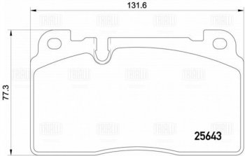 3 789 р. Колодки тормозные передние (4шт.) TRIALLI Audi A7 4G лифтбэк рестайлинг (2014-2018)  с доставкой в г. Кемерово. Увеличить фотографию 5