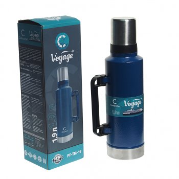 1 989 р. Термос 1.9л узкая горловина сталь, синий Voyage СЛЕДОПЫТ СЛЕДОПЫТ pf-tm-19  с доставкой в г. Кемерово. Увеличить фотографию 1