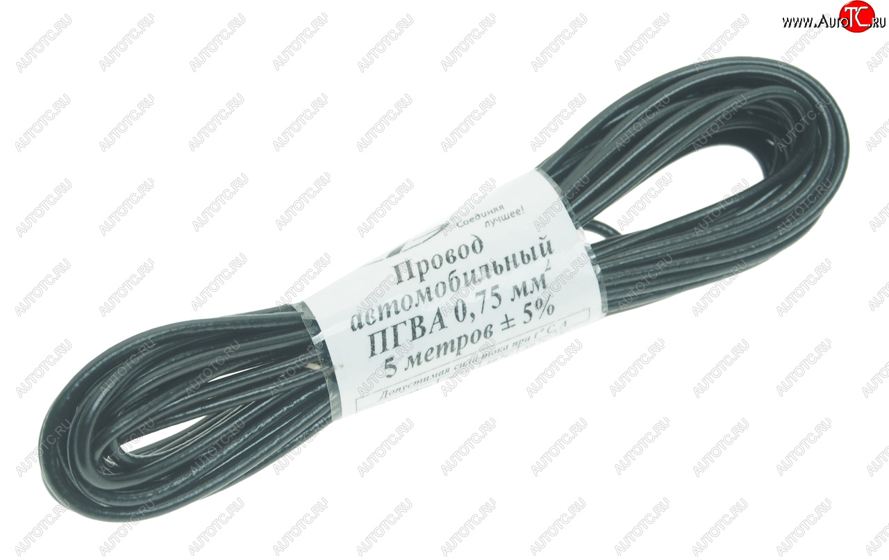109 р. Провод монтажный ПГВА 5м (сечение 0.75 кв.мм) черный АЭНК АЭНК пгва-5-0.75(ч)  с доставкой в г. Кемерово