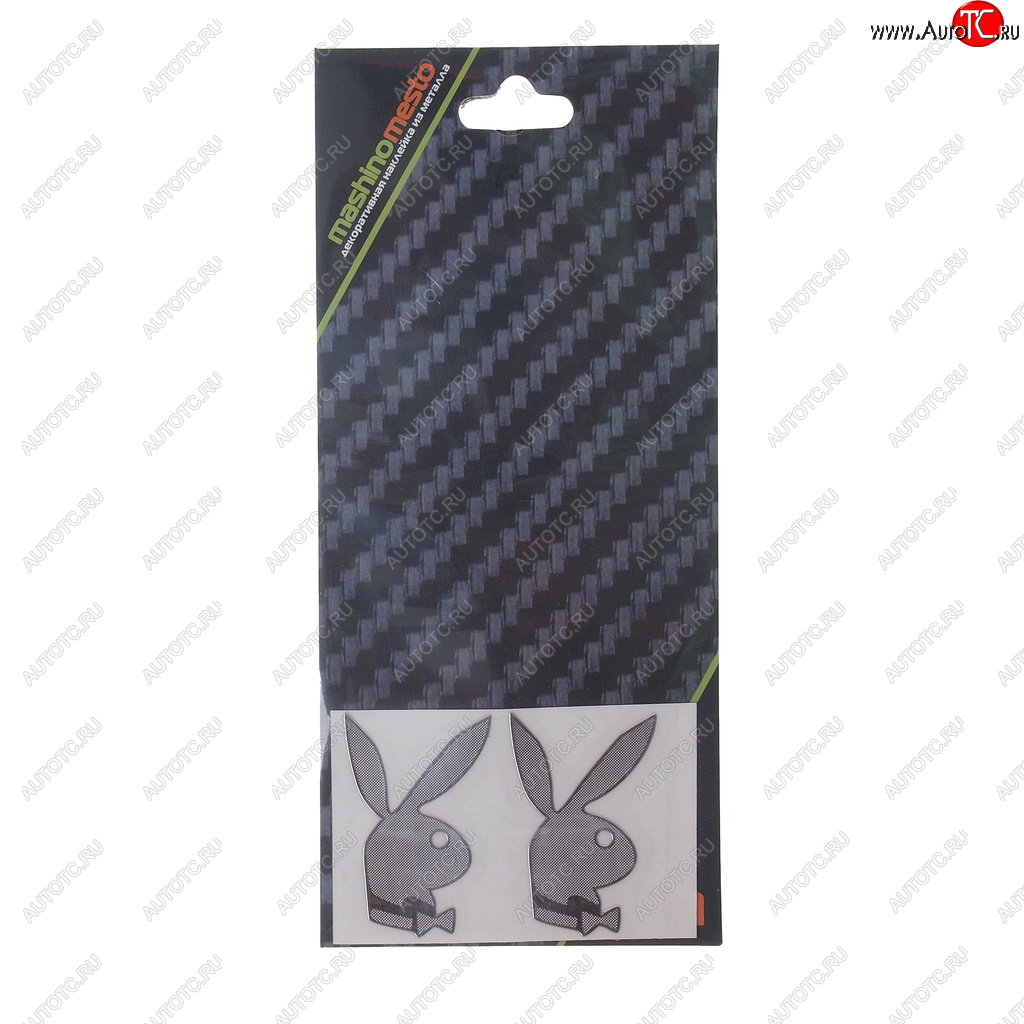 151 р. Наклейка металлическая PlayBoy 25х25мм (2шт.) MASHINOKOM MASHINOKOM pkta 055  с доставкой в г. Кемерово