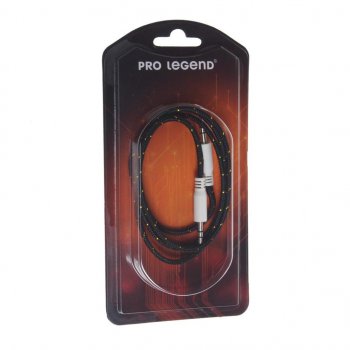 147 р. Кабель jack 3.5 1м черный текстиль PRO LEGEND PRO LEGEND pl1000  с доставкой в г. Кемерово. Увеличить фотографию 1