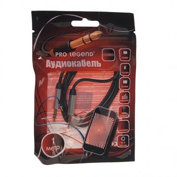153 р. Кабель jack 3.5 1м черный PRO LEGEND PRO LEGEND pl1030  с доставкой в г. Кемерово. Увеличить фотографию 1