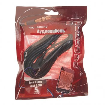 185 р. Кабель jack 3.5 удлинитель 5м PRO LEGEND PRO LEGEND pl1057  с доставкой в г. Кемерово. Увеличить фотографию 1