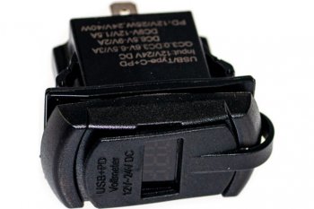 1 259 р. Розетка автомобильная встраиваемая 12V-24V вольтметр QC3.0 PRO LEGEND PRO LEGEND pl9375  с доставкой в г. Кемерово. Увеличить фотографию 3