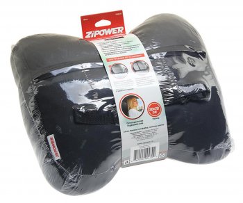 839 р. Подушка на подголовник 30х28см экокожа черная ZIPOWER ZIPOWER pm0470  с доставкой в г. Кемерово. Увеличить фотографию 2