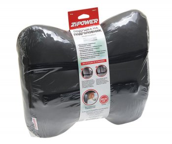 889 р. Подушка на подголовник 30х28см экокожа серая ZIPOWER ZIPOWER pm0471  с доставкой в г. Кемерово. Увеличить фотографию 2