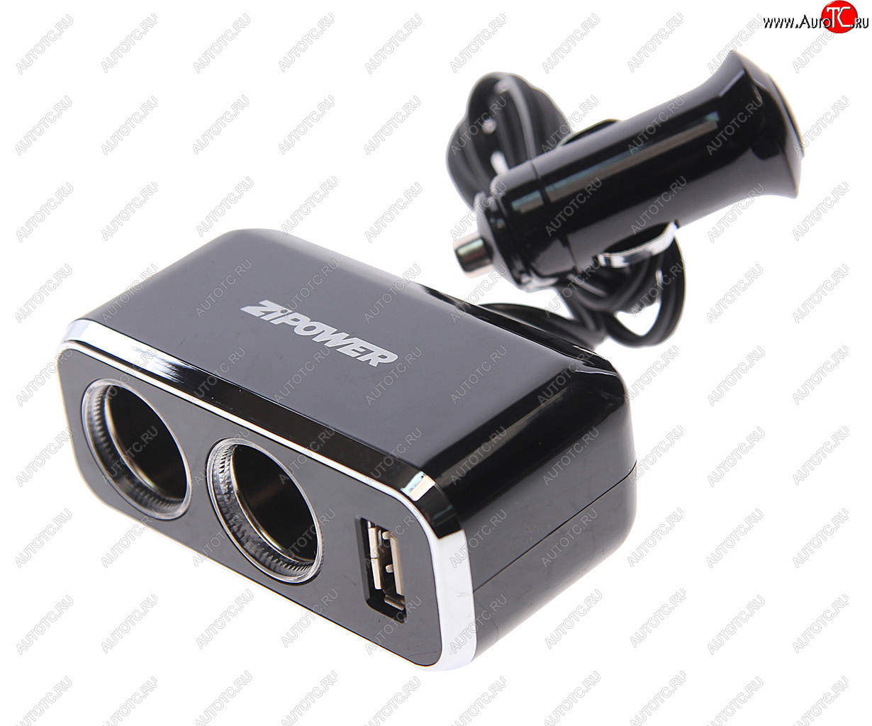 799 р. Разветвитель прикуривателя 2-х гнездовой 12-24V 1USB ZIPOWER ZIPOWER pm6646  с доставкой в г. Кемерово