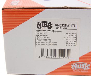 3 789 р. Колодки тормозные задние (4шт.) NIBK BMW 3 серия E46 седан дорестайлинг (1998-2001)  с доставкой в г. Кемерово. Увеличить фотографию 4