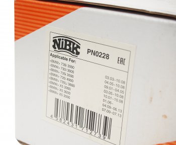4 299 р. Колодки тормозные задние (4шт.) NIBK BMW X5 E70 дорестайлинг (2006-2010)  с доставкой в г. Кемерово. Увеличить фотографию 3
