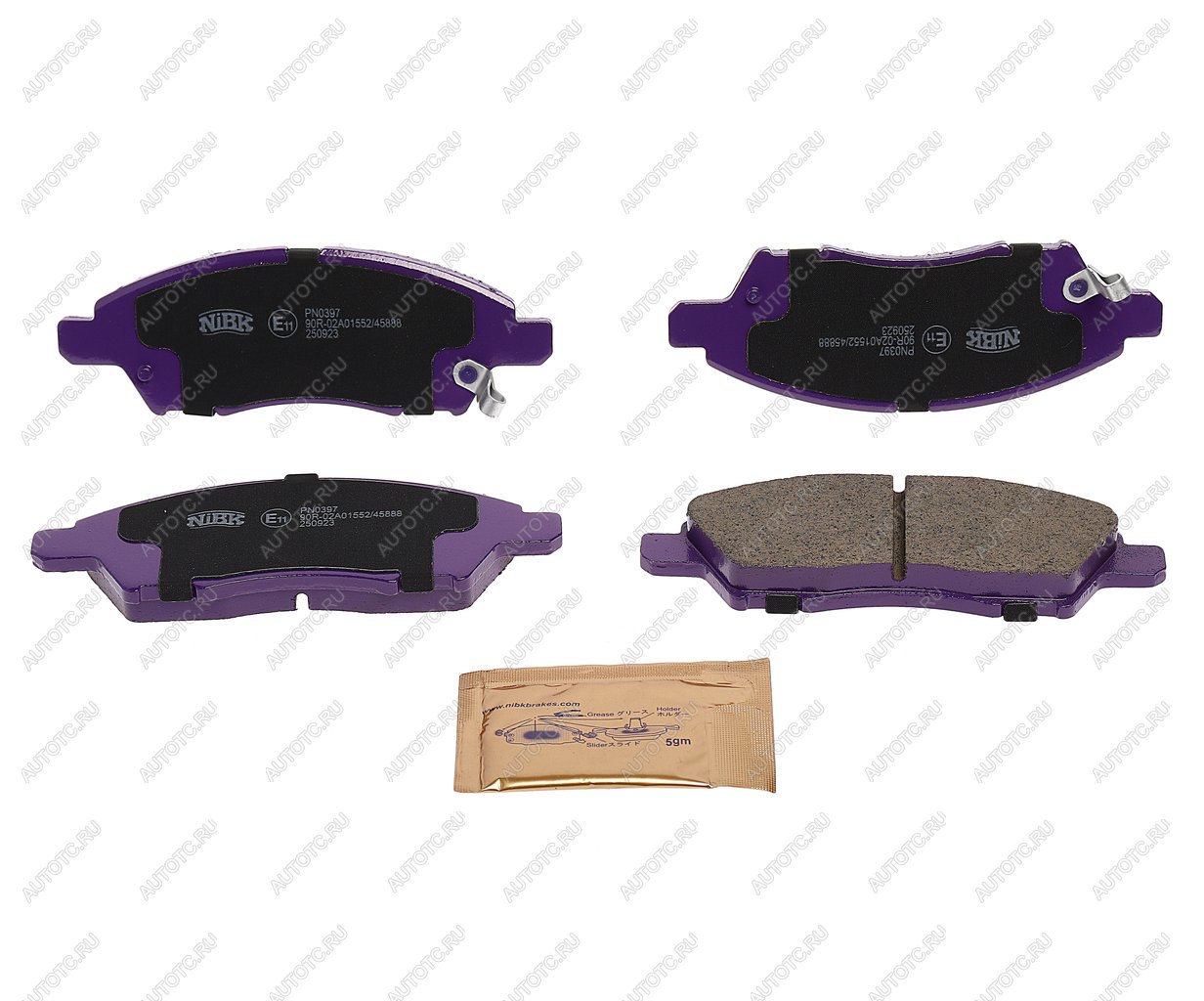 3 699 р. Колодки тормозные NISSAN Bluebird Sylphy (06-) дисковые передние (4шт.) NIBK NIBK pn0397 NIBK pn0397  с доставкой в г. Кемерово