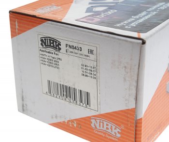 2 199 р. Колодки тормозные KIA Bongo 3 (06-) (2.52.7) передние (4шт.) NIBK NIBK pn0433  с доставкой в г. Кемерово. Увеличить фотографию 3