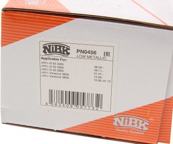 4 099 р. Колодки тормозные HYUNDAI ix55 (08-) передние (4шт.) NIBK NIBK pn0456 NIBK pn0456  с доставкой в г. Кемерово. Увеличить фотографию 3