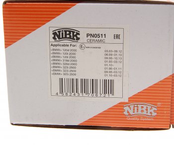 3 299 р. Колодки тормозные задние (4шт.) NIBK BMW 1 серия E81 хэтчбэк 3 дв. рестайлинг (2007-2012)  с доставкой в г. Кемерово. Увеличить фотографию 3