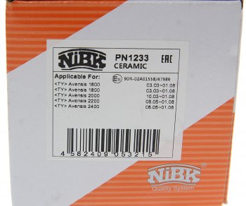 2 899 р. Колодки тормозные передние (4шт.) NIBK Toyota Avensis T270 универсал дорестайлинг (2008-2011)  с доставкой в г. Кемерово. Увеличить фотографию 4