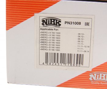 4 399 р. Колодки тормозные передние (4шт.) NIBK Mercedes-Benz A class W176 дорестайлинг, хэтчбэк 5 дв. (2012-2015)  с доставкой в г. Кемерово. Увеличить фотографию 3