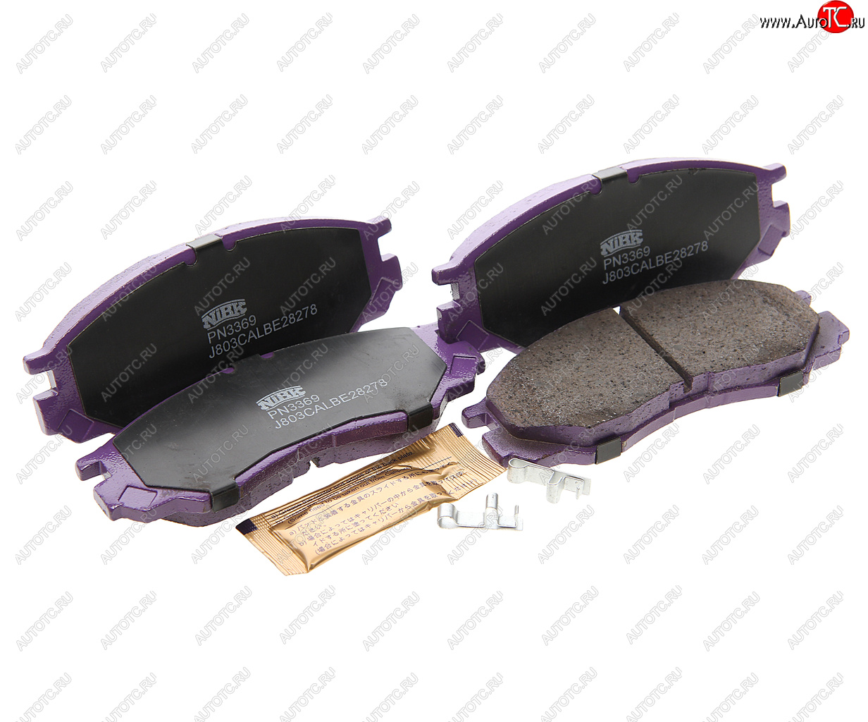 2 099 р. Колодки тормозные MITSUBISHI L200,L300,Space Gear (94-) передние (4шт.) NIBK NIBK pn3369 NIBK pn3369  с доставкой в г. Кемерово