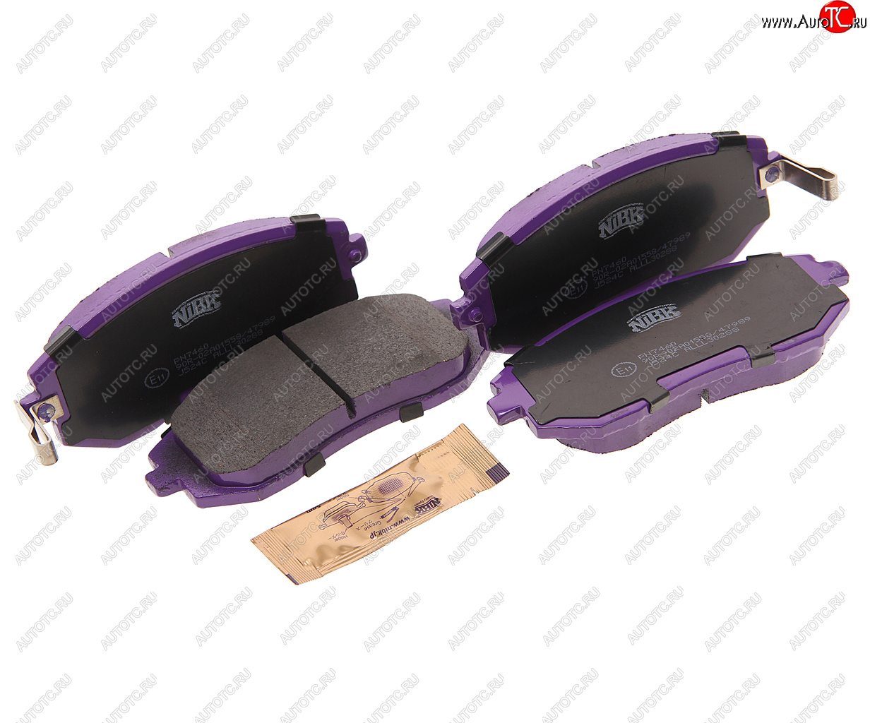 3 199 р. Колодки тормозные SUBARU Impreza, Legacy, Forester передние (4шт.) NIBK NIBK pn7460  с доставкой в г. Кемерово