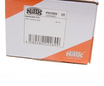 6 549 р. Колодки тормозные передние (4шт.) NIBK Subaru Impreza GT хэтчбэк дорестайлинг (2016-2019)  с доставкой в г. Кемерово. Увеличить фотографию 3
