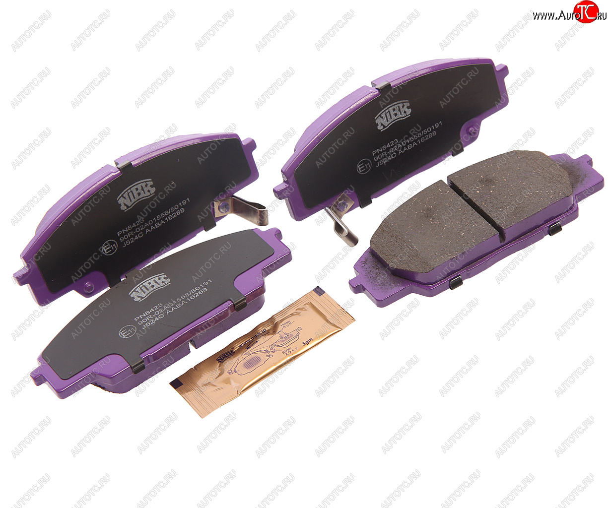 2 979 р. Колодки тормозные передние (4шт.) NIBK Honda Civic ES седан дорестайлинг (2000-2003)  с доставкой в г. Кемерово