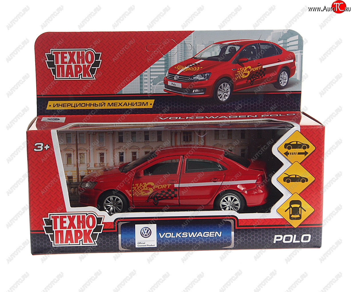 799 р. Модель автомобиля VW Polo металлическая ТЕХНОПАРК ТЕХНОПАРК polo-s  с доставкой в г. Кемерово