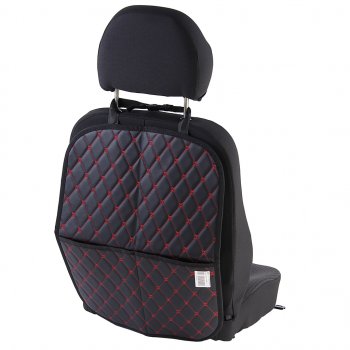 619 р. Накидка защитная на спинку сиденья экокожа черно-красная BREVON BREVON protection bkrd BREVON protection bkrd  с доставкой в г. Кемерово. Увеличить фотографию 1