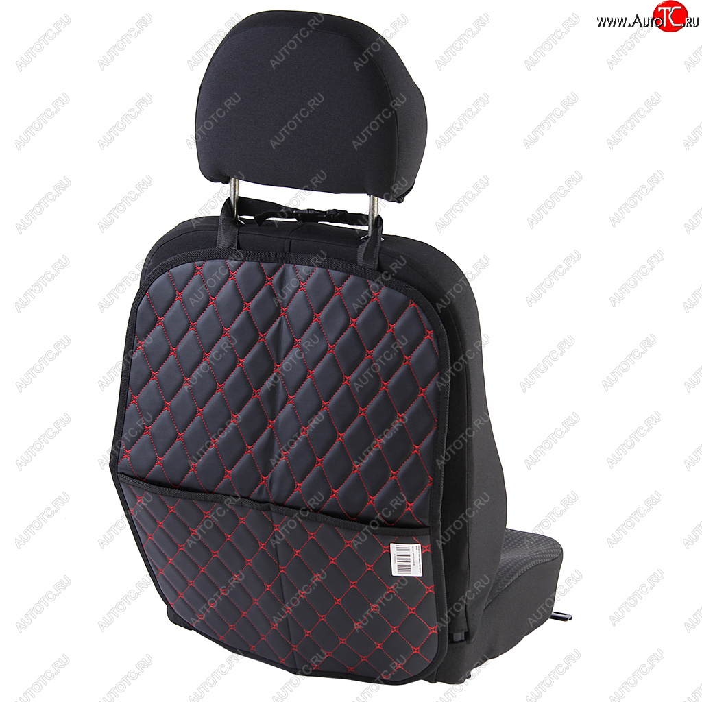 619 р. Накидка защитная на спинку сиденья экокожа черно-красная BREVON BREVON protection bkrd BREVON protection bkrd  с доставкой в г. Кемерово