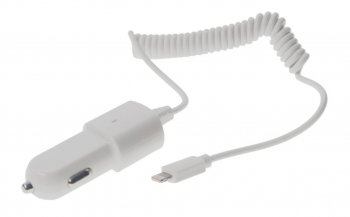 389 р. Устройство зарядное в прикуриватель 12V 1A встроенный кабель iPhone (5-) PARTNER PARTNER prt-028254  с доставкой в г. Кемерово. Увеличить фотографию 1
