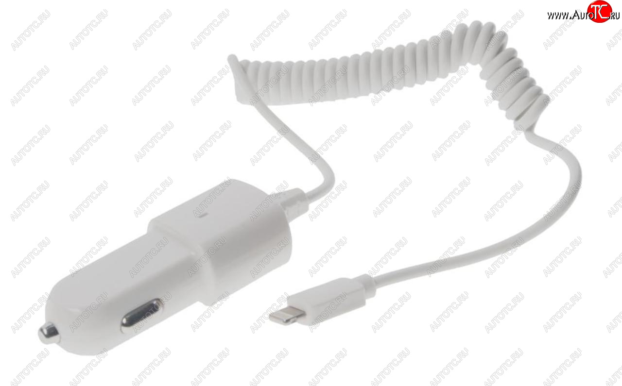 389 р. Устройство зарядное в прикуриватель 12V 1A встроенный кабель iPhone (5-) PARTNER PARTNER prt-028254  с доставкой в г. Кемерово