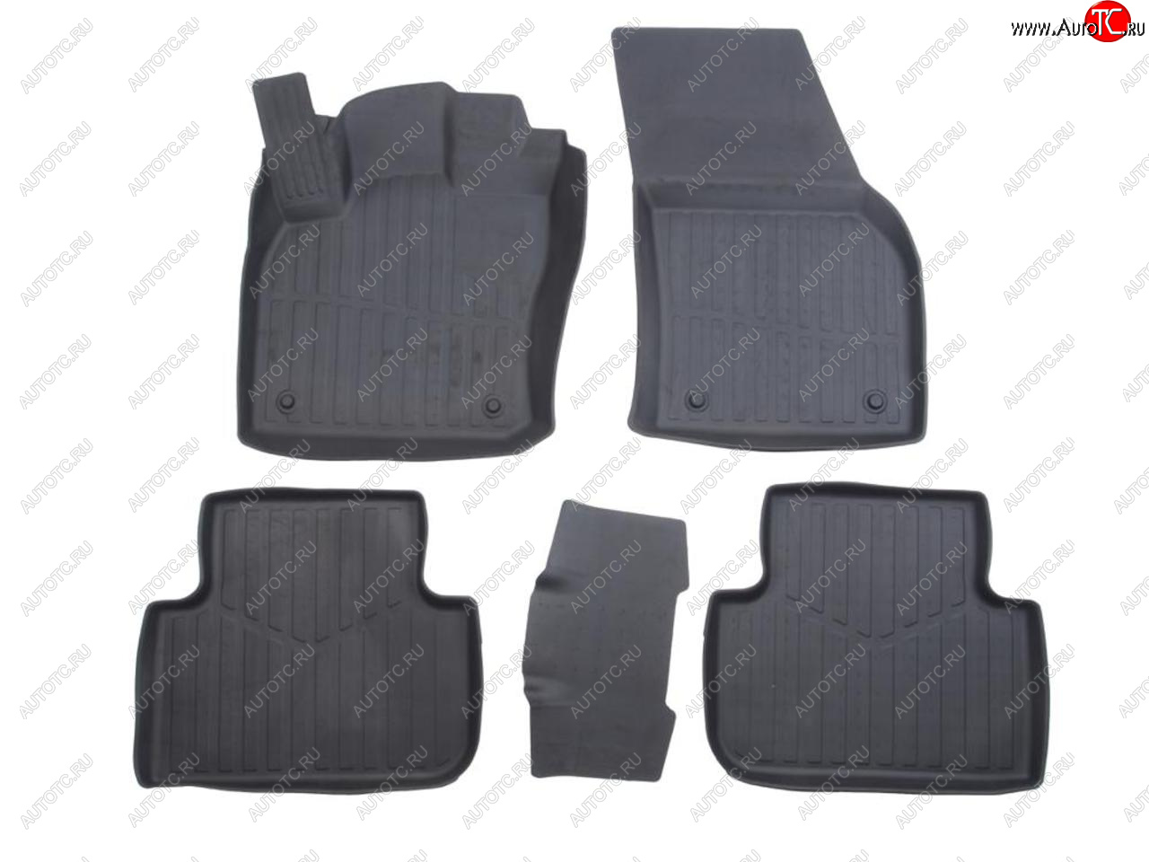 3 379 р. Коврик салона VW Tiguan 2 (16-) 3D резина черный (5 предм.) Premium SRTK SRTK pr.w.tig.16g.02x55  с доставкой в г. Кемерово