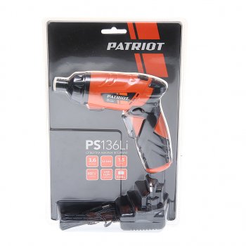 3 379 р. Отвертка аккумуляторная 3.6В 1.5Ач (набор бит) PATRIOT PATRIOT ps 136li  с доставкой в г. Кемерово. Увеличить фотографию 2