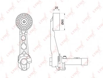4 899 р. Ролик приводного ремня PEUGEOT 206,207 CITROEN C4 (08-) натяжной LYNX LYNX pt3209  с доставкой в г. Кемерово. Увеличить фотографию 1