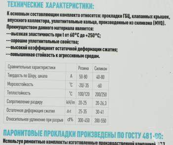 8 699 р. Прокладка двигателя ГАЗ-3302 дв.CUMMINS ISF 2.8 полный комплект (22 наименований 43шт.) ПТП ПТП ptp031650    с доставкой в г. Кемерово. Увеличить фотографию 8